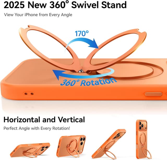 Detalle 2 de Peerock 360° Spin Magnetic Stand iPhone 17 Pro 6.3"