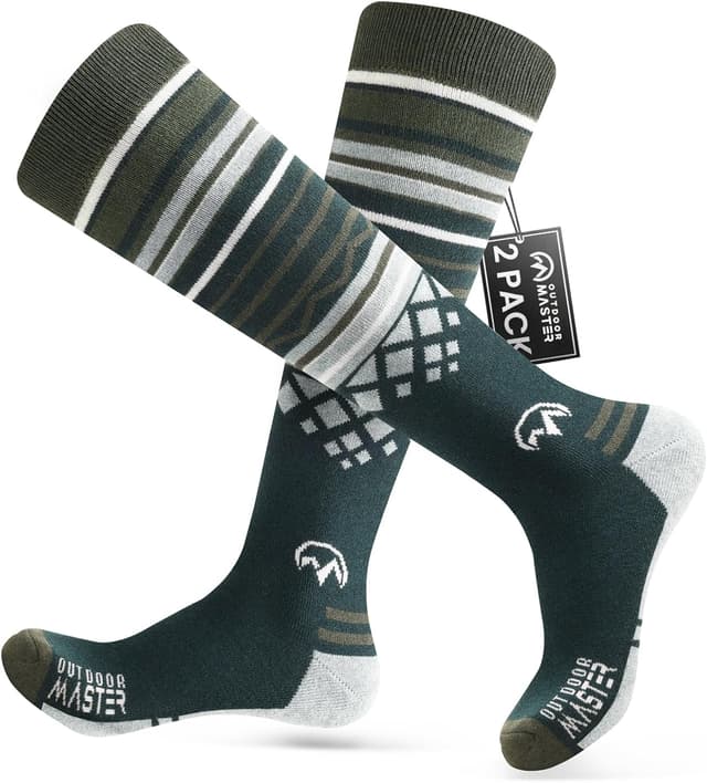Imagen de OutdoorMaster 2 paires chaussettes ski laine mérinos en OfertitasTOP