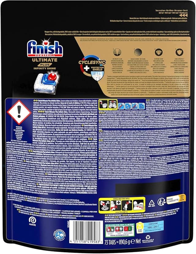 Thumbnail 6 de Finish Ultimate Plus Infinity Shine, 146 Pastillas Lavavajillas
