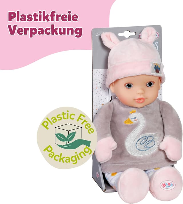 Detalle 2 de BABY born for babies Sweetie Mauve – weiche 30 cm Puppe mit integrierter Rassel, für Neugeborene geeignet
