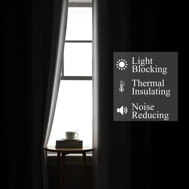 Thumbnail 2 de VEHEDE Ombre Blackout Curtains 72in Drop