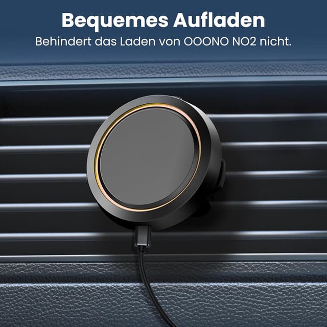 Detalle de DESELL ooono 2 Halterung – magnetische Auto-Lüftungsgitterhalterung für OOONO CO-Driver NO2