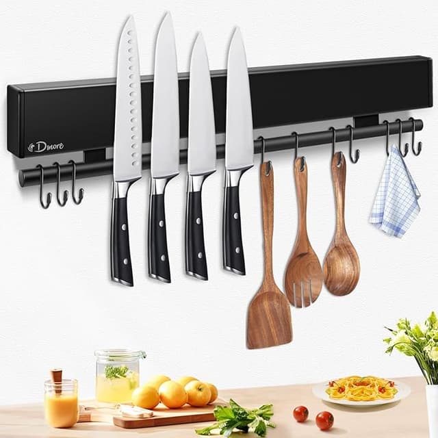 Imagen de Dmore Barra magnética para cuchillos con 10 ganchos 🗡 en OfertitasTOP