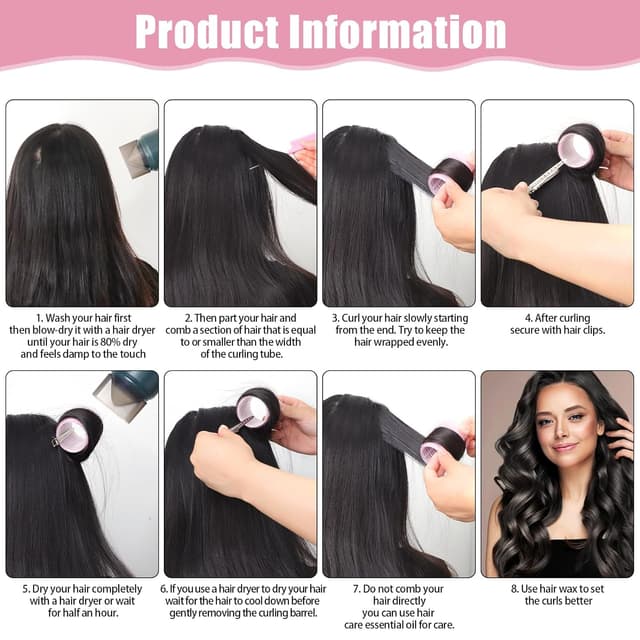 Thumbnail 3 de 4 Sizes Self-Grip Hair Rollers, 50 Pcs