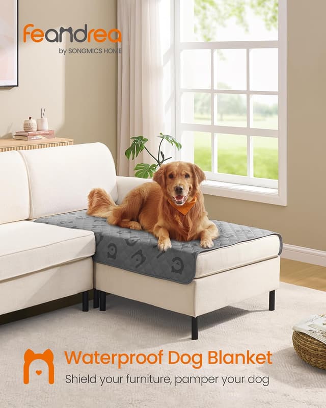 Detalle 2 de Feandrea Waterproof Dog Blanket 127 x 102 cm (PPB026GD01) for sofa protection