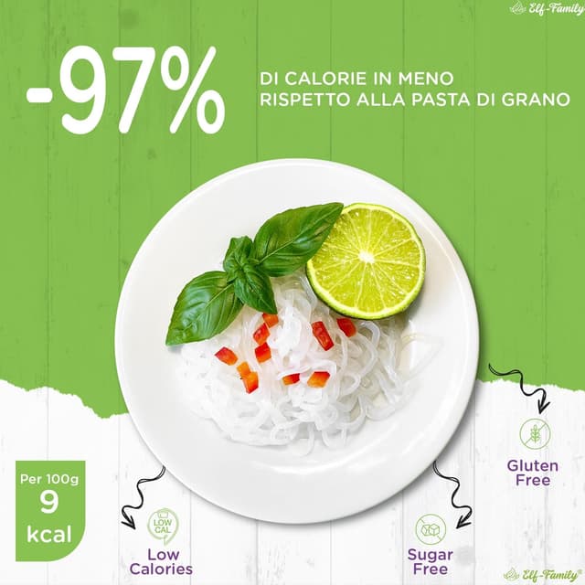 Detalle de Elf-family Bio Pasta di Konjac 270 g ×6 Scatole — Shirataki Noodles 🍝