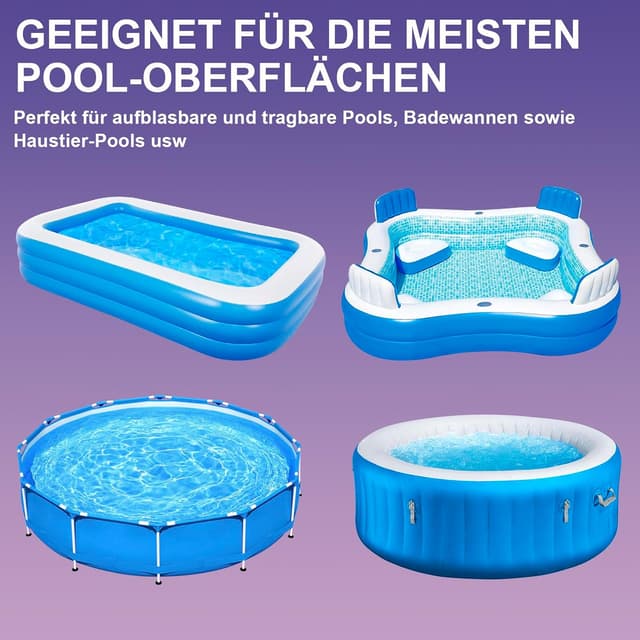 Detalle de Kit de réparation Edonkvi pour piscine liner et PVC : rustine sous l’eau 10 cm x 300 cm
