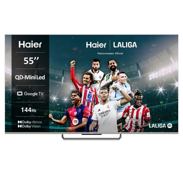 Detalle de Haier TV MiniLED 55" 4K UHD H55M90EUX con Google TV y Dolby Vision (reacondicionado Grado A)