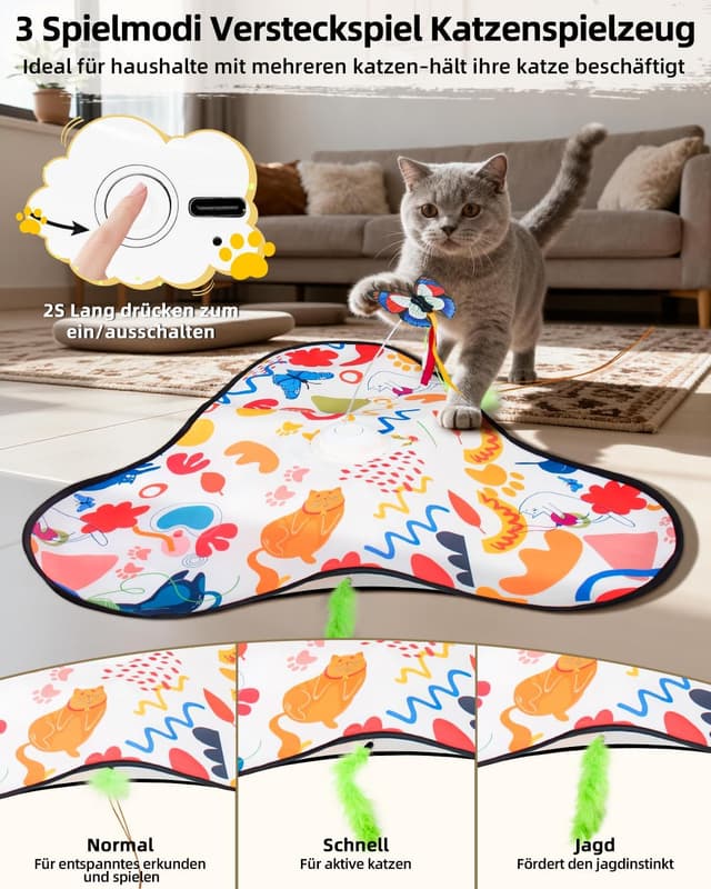 Detalle de Wagxoey Interaktives Katzenspielzeug Wiederaufladbar