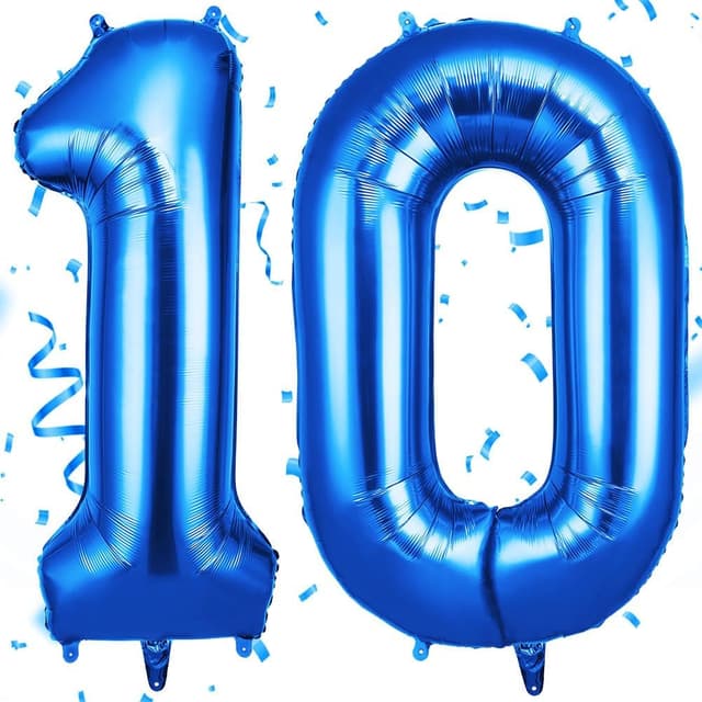 Imagen de OFFCUP Blue Number 10 Balloons 40 Inch en OfertitasTOP