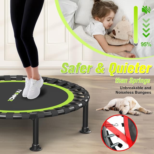 Detalle 2 de ZCMHAXJ Foldable Mini Trampoline (36/40/48 in) — 440 lbs indoor rebounder for adults & kids