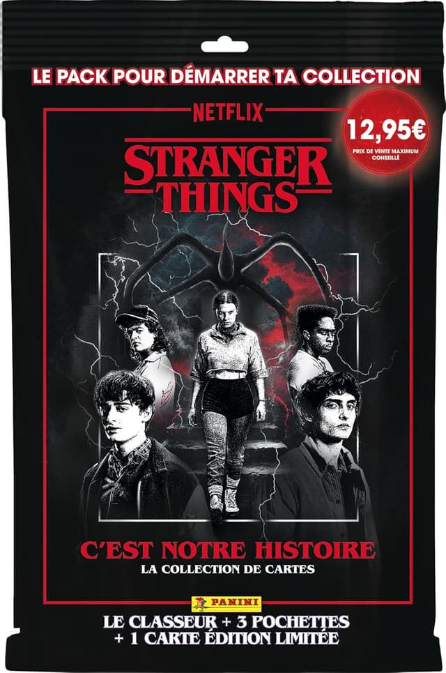 Detalle de Panini Stranger Things Trading Cards Starter pack (1 raccoglitore + 3 tasche + 1 carta edizione limitata)