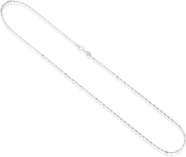 Detalle de Chaîne d’argent 925 pour femme GOOD.designs, sans pendentif, maillons fins (1,3 mm) en plusieurs longueurs