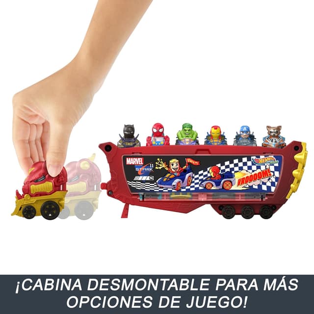 Detalle 1 de Hot Wheels HRY02 Camión Hulkbuster 🏎️ Transporte de Coches Marvel