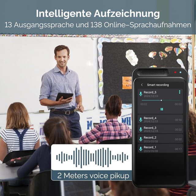 Detalle 2 de MoStrive Z6S Sprachübersetzer: Offline & Online-Übersetzung, Foto-Übersetzung und 150 Sprachen