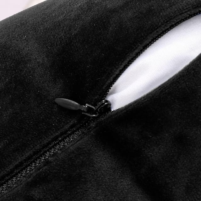 Thumbnail 3 de NiNi ALL Decorative Velvet Throw Pillow Cover 20x20 Black 🛋