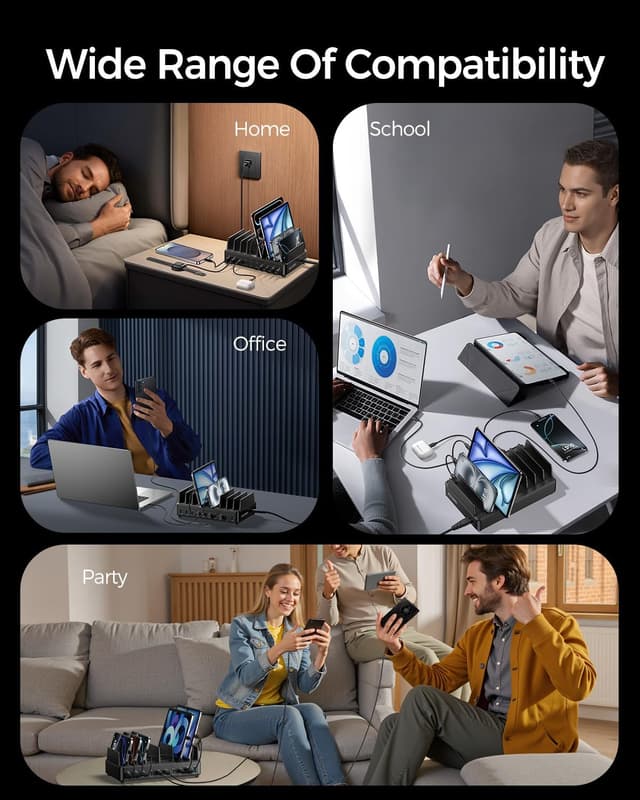 Thumbnail 5 de 400W 10-Port Charging Station with Dual 100W PD