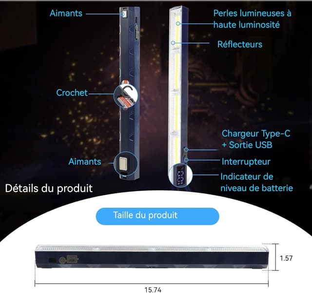 Thumbnail 6 de LETOUR Baladeuse LED 7500mAh