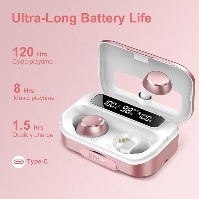 Detalle de Lekaby Wireless Earbuds Bluetooth 5.3 128H