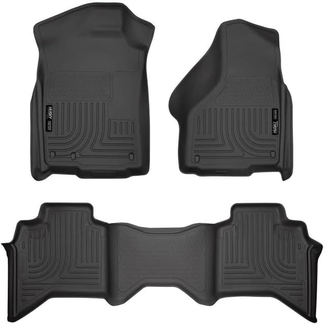 Detalle de Husky Liners Weatherbeater Floor Mats (98031) for 2002-2008 Ram 1500 Crew Cab & 2003-2009 Ram 2500/3500 Crew Cab
