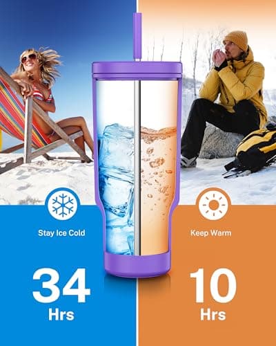 Thumbnail 1 de CCN Taza Térmica 1.2L con Pajita - Morado, Acero Inoxidable