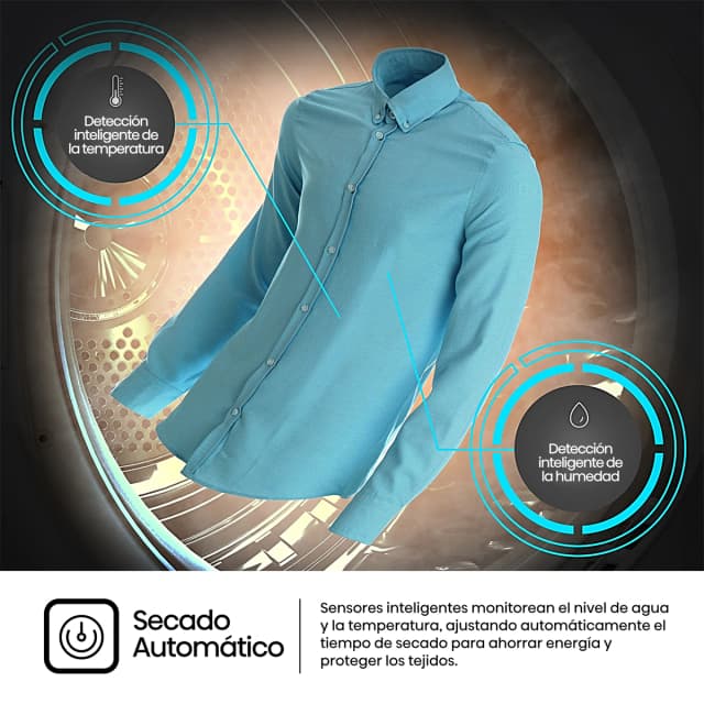 Detalle 1 de Hisense DH3S902BWCC secadora 9 kg