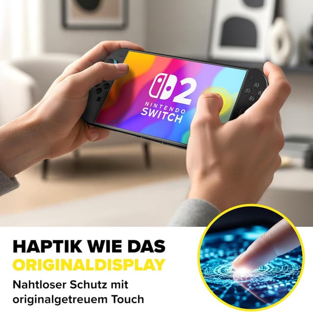 Thumbnail 4 de FlexiSchutz Glas Displayschutz für Nintendo Switch 2 2 Stück