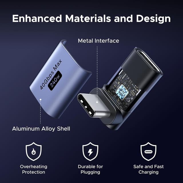 Thumbnail 6 de UGREEN 90 Degree USB C Adapter 3 Pack