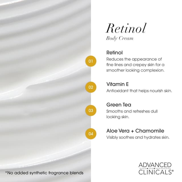Detalle 2 de Advanced Clinicals Retinol Body Lotion 16 oz