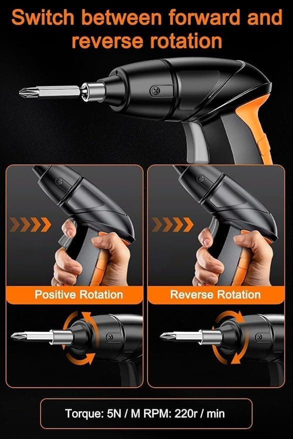 Detalle 2 de 48-in-1 Cordless Electric Screwdriver with 46 Bits 🛠