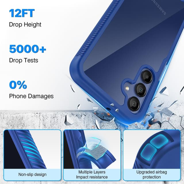 Detalle de CENHUFO Samsung Galaxy A16 360° case with screen protector