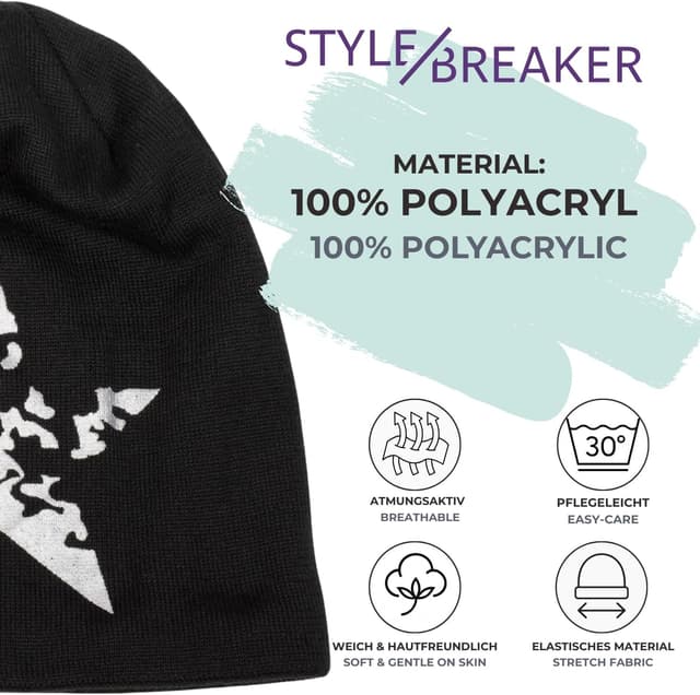 Thumbnail 1 de styleBREAKER Bonnet long Slouch en laine fine