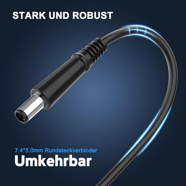 Detalle de Etssembo 90W Laptop-Ladekabel für HP (19V 4,74A, 7,4 x 5,0 mm)