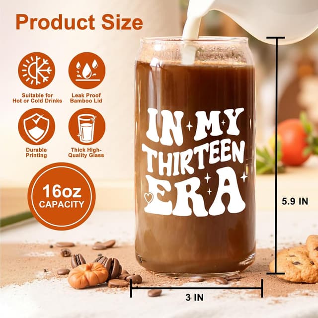 Detalle de VivaJoy 13th Birthday Coke Cup travel mug gift for girls (personalised)