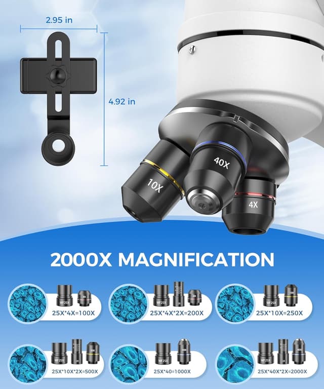 Thumbnail 5 de Compound Binocular Microscope 40X-2000X