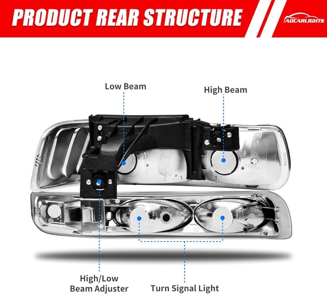 Detalle de Adcarlights Headlight Assembly 99-02 Chevy