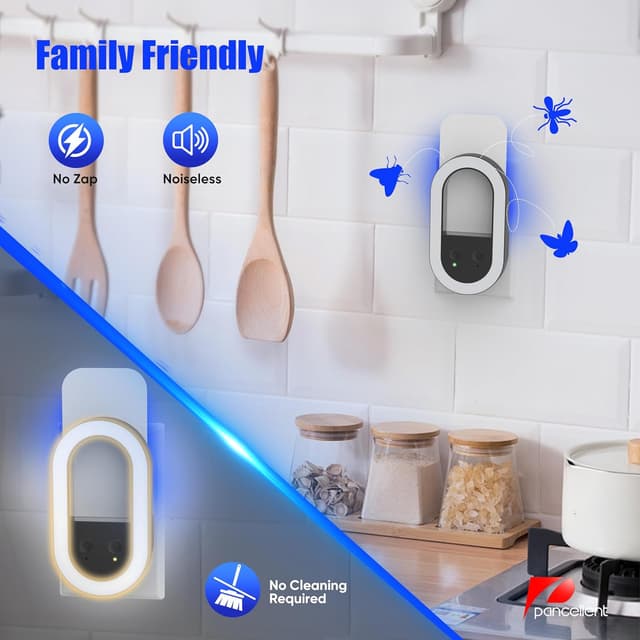 Thumbnail 6 de Luci notturne trappola mosche 2 pezzi 🌙