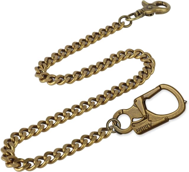 Thumbnail 6 de Ahiller Geldbörsenkette mit Verschluss im Doppelschloss-Design (Wolframstahl-Kegelkopf) – Heavy-Duty für Herren