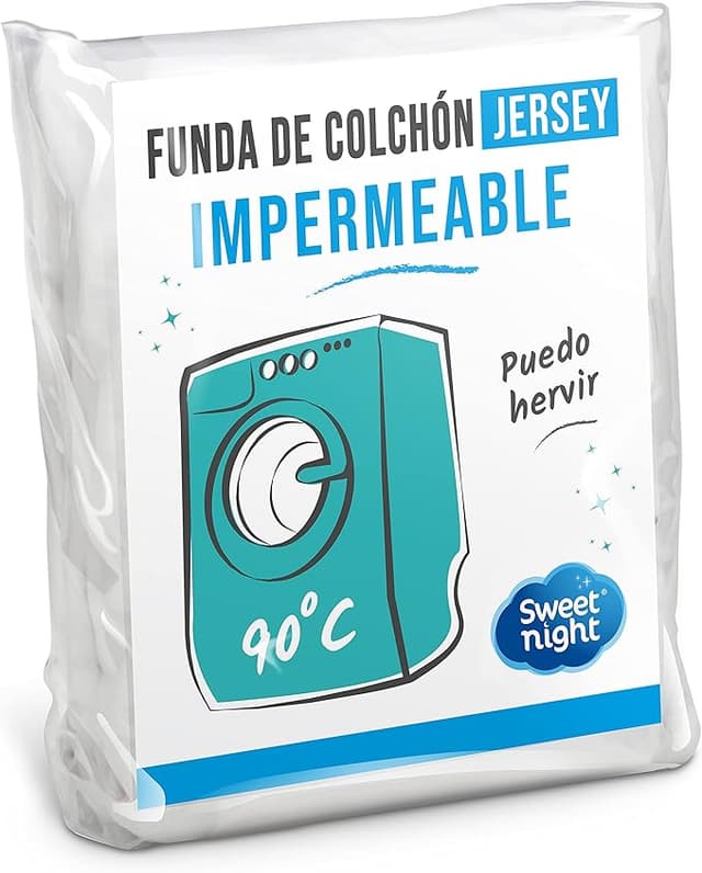 Detalle de Sweetnight Protector de Colchón 180x200cm 🛏️ Impermeable y Transpirable