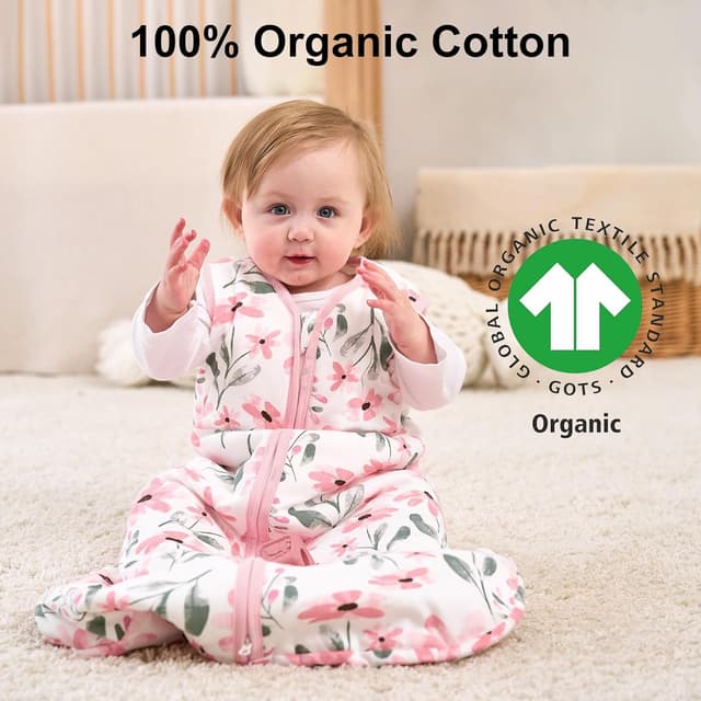 Thumbnail 6 de Yoofoss Baby Sleeping Bag 1.5 Tog (12–18 Months) – Organic Cotton Sleep Sack for Winter