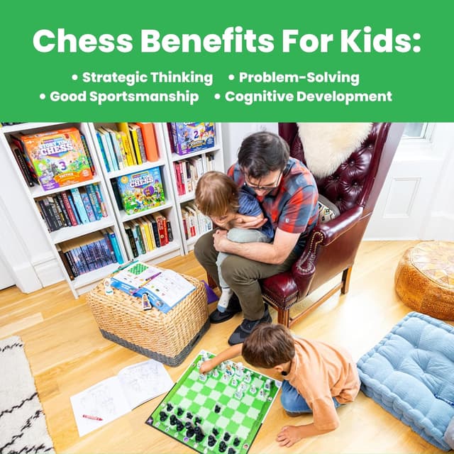 Detalle de Story Time Chess – Beginners Chess Kids Set with Book (ages 3–103)