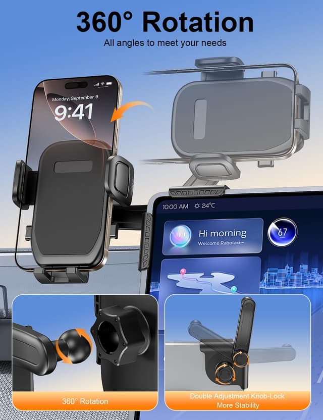 Thumbnail 4 de bokilino Tesla Phone Mount 360° adjustable car phone holder