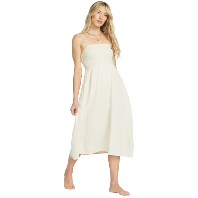 Detalle de Billabong Vestido de mujer Off The Coast, largo medio y 100% algodón