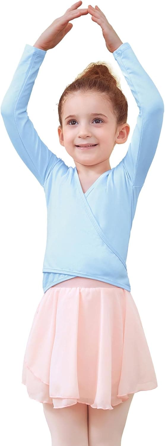 Detalle de Tancefair Maglioncino da balletto con cardigan crossover in cotone per bambini e donne