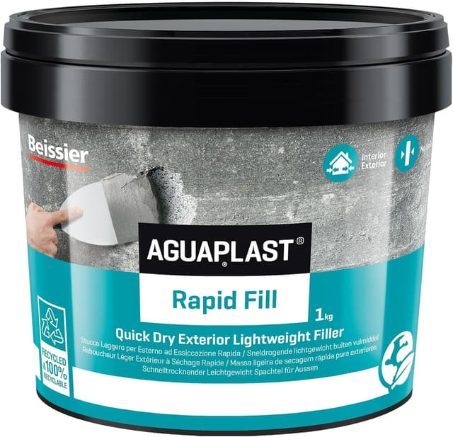Detalle de Aguaplast Rapid Fill – mastic en pâte prêt à l’emploi gris à séchage rapide, 1 kg