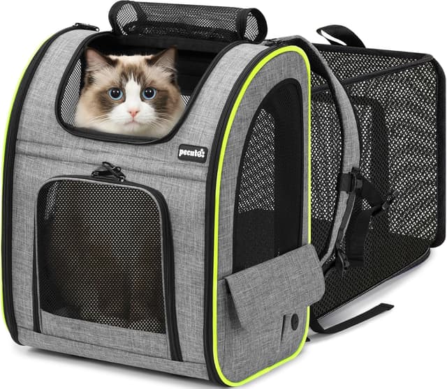 Detalle de pecute Cat Carrier Dog Backpack Expandable 68cm