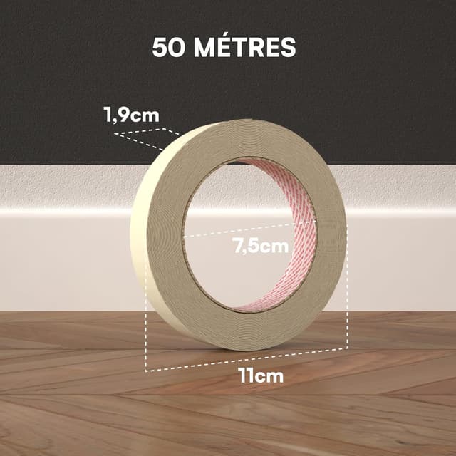 Detalle de DNK TRADE 16 rouleaux de ruban de masquage en papier 19 mm x 50 m