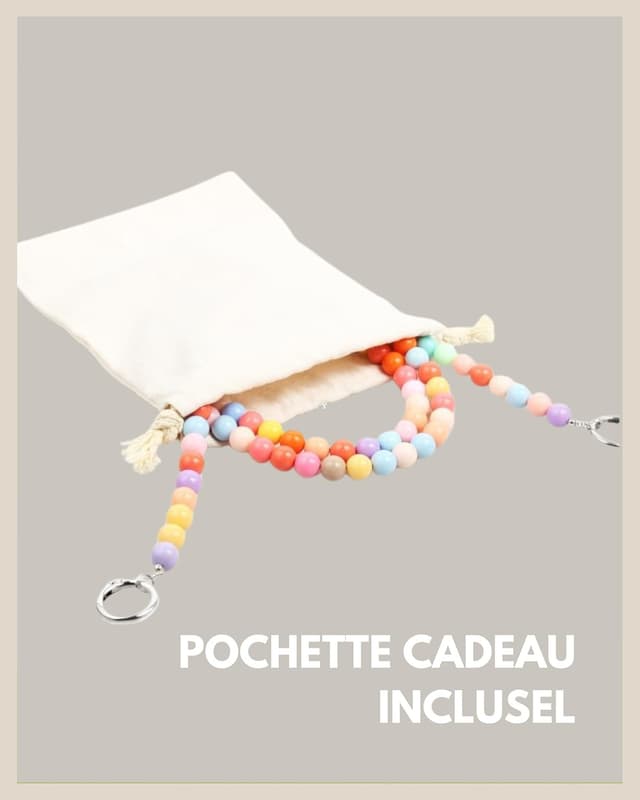 Thumbnail 4 de Dragonne téléphone avec perles 24 cm