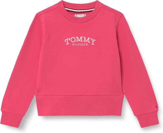 Thumbnail 6 de Tommy Hilfiger High Rib Hem Crew Neck Kg0kg08989 felpa pullover per bambine e ragazze