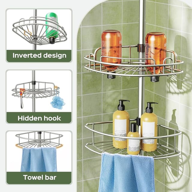 Thumbnail 4 de HAMITOR Shower Corner Caddy 120-307 cm